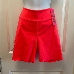 Lilly Pulitzer Luxletic Shorts in Spicy Coral
